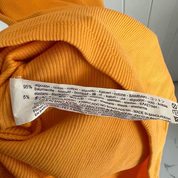 Orange Zara MIDI Dress size Small - Picture 4 of 4